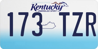 KY license plate 173TZR