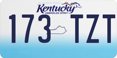 KY license plate 173TZT