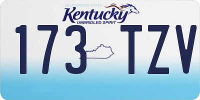 KY license plate 173TZV