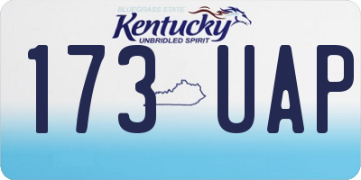 KY license plate 173UAP
