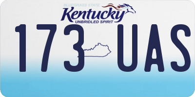 KY license plate 173UAS