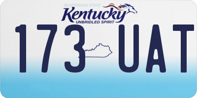 KY license plate 173UAT