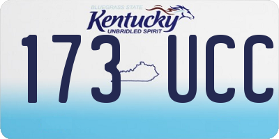 KY license plate 173UCC
