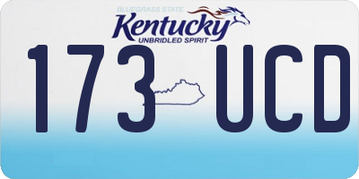 KY license plate 173UCD