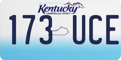 KY license plate 173UCE