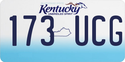 KY license plate 173UCG