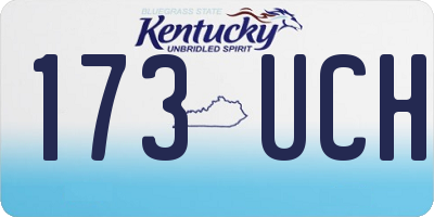 KY license plate 173UCH