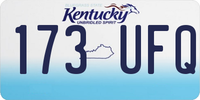 KY license plate 173UFQ