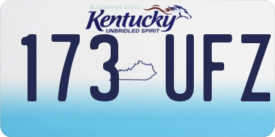 KY license plate 173UFZ