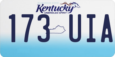 KY license plate 173UIA