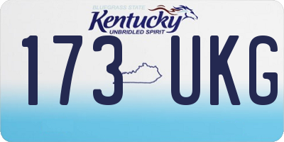 KY license plate 173UKG
