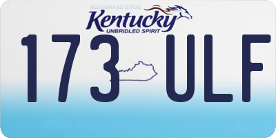 KY license plate 173ULF