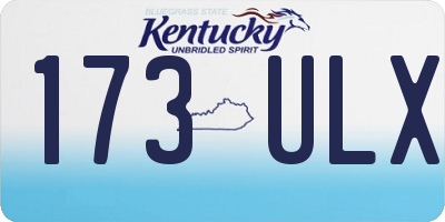 KY license plate 173ULX