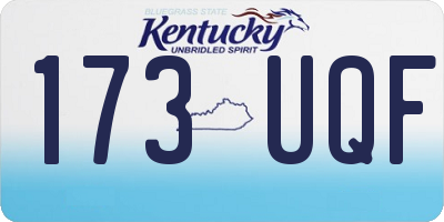 KY license plate 173UQF