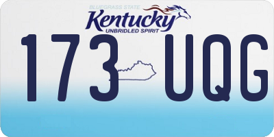KY license plate 173UQG