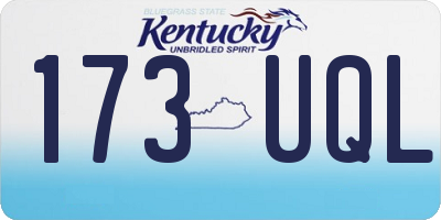 KY license plate 173UQL