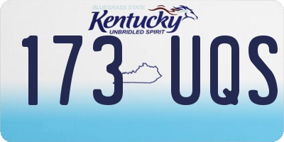 KY license plate 173UQS