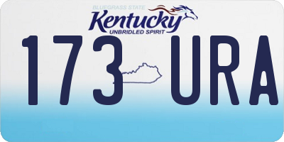 KY license plate 173URA