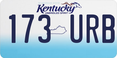 KY license plate 173URB