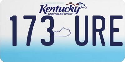 KY license plate 173URE