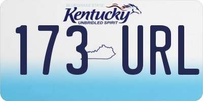 KY license plate 173URL
