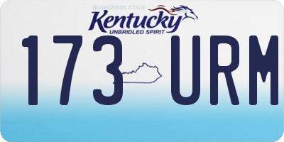 KY license plate 173URM
