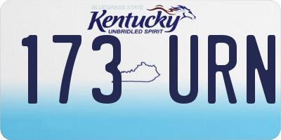 KY license plate 173URN