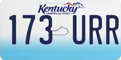 KY license plate 173URR