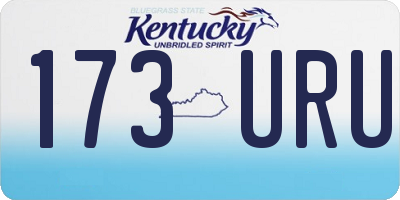 KY license plate 173URU