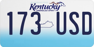 KY license plate 173USD
