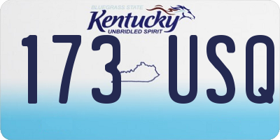 KY license plate 173USQ