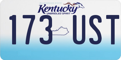 KY license plate 173UST