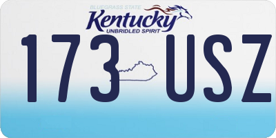 KY license plate 173USZ