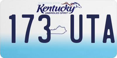 KY license plate 173UTA