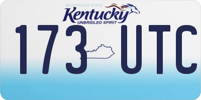 KY license plate 173UTC