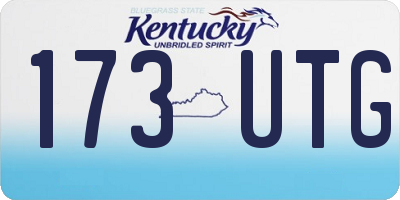 KY license plate 173UTG