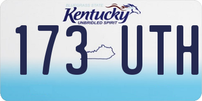 KY license plate 173UTH