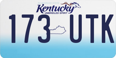 KY license plate 173UTK