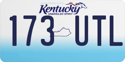 KY license plate 173UTL