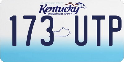 KY license plate 173UTP