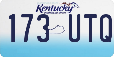 KY license plate 173UTQ