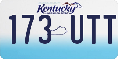 KY license plate 173UTT