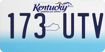 KY license plate 173UTV