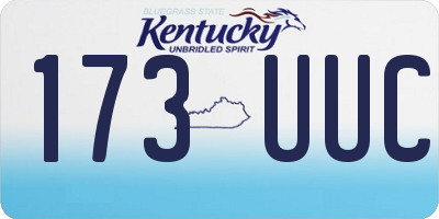KY license plate 173UUC