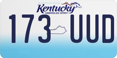 KY license plate 173UUD
