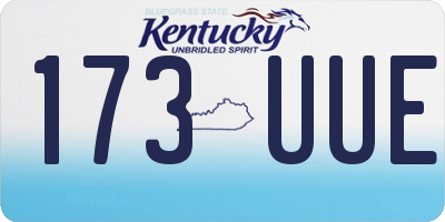 KY license plate 173UUE