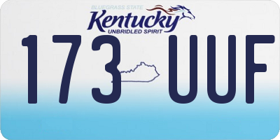 KY license plate 173UUF