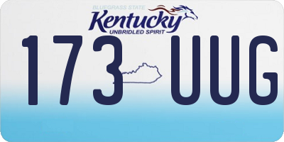 KY license plate 173UUG
