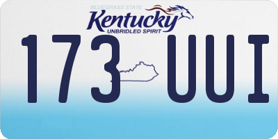 KY license plate 173UUI