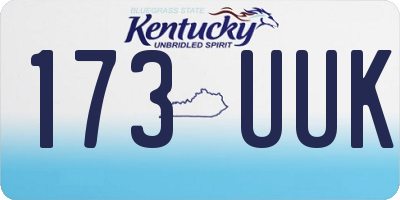 KY license plate 173UUK